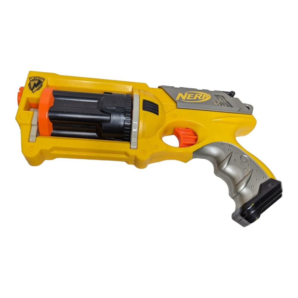 Hasbro Nerf N-Strike Yellow Maverick Rev-6 Revolver Dart Toy Gun Blaster